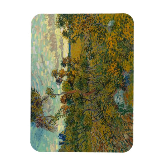 Vincent van Gogh, Zonsondergang bij Montmajour Magneet (Verticaal)