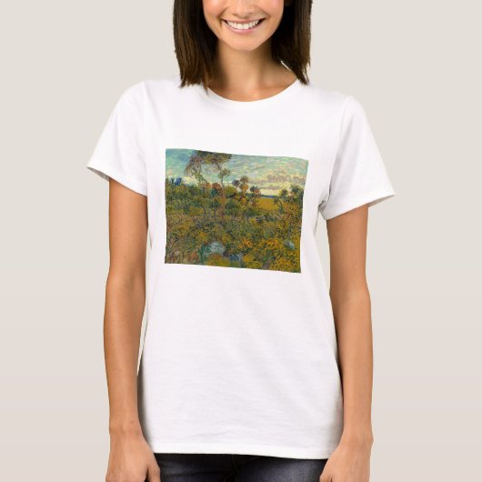 Vincent van Gogh, Zonsondergang bij Montmajour T-shirt (Voorkant)