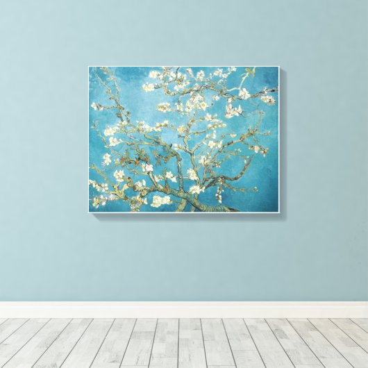 Vincent van Gogh's Almond Blossom (1890) Canvas Afdruk (Insitu (Houten vloer))