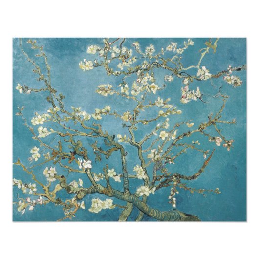 Vincent van Gogh's Almond Blossom (1890) Foto Afdruk (Voorkant)