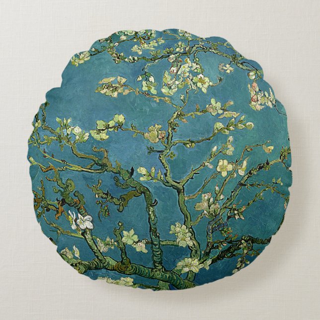 Vincent van Gogh's Almond Blossom Cushions Rond Kussen (Voorkant)