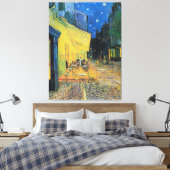 Vincent van Gogh's Café Terrace bij nacht Canvas Afdruk (Insitu (Slaapkamer))