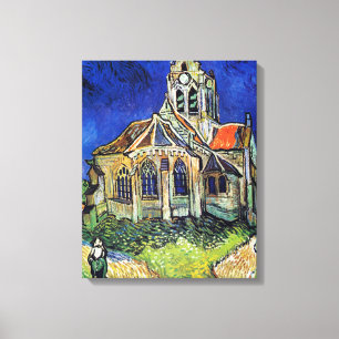 Vincent van Gogh's De Kerk bij Auvers Canvas Afdruk