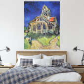 Vincent van Gogh's De Kerk bij Auvers Canvas Afdruk (Insitu (Slaapkamer))