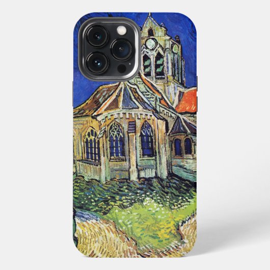 Vincent van Gogh's De Kerk bij Auvers iPhone Hoesje (Achterkant)