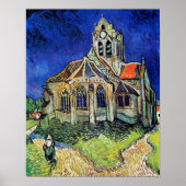 Vincent van Gogh's De Kerk bij Auvers Poster (Voorkant)
