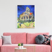 Vincent van Gogh's De kerk van Auvers (1890) Canvas Afdruk (Insitu (Woonkamer))