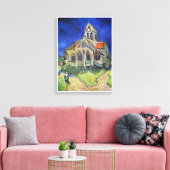 Vincent van Gogh's De kerk van Auvers (1890) Canvas Afdruk (Insitu (Woonkamer))