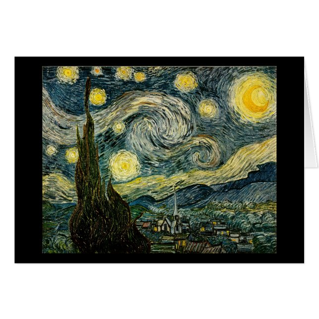 Vincent van Gogh's De Sterrennacht (1889) (Voorkant Horizontaal)
