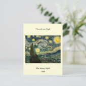 Vincent van Gogh's De Sterrennacht (1889) Briefkaart (Staand voorkant)