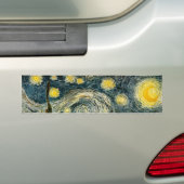 Vincent van Gogh's De Sterrennacht (1889) Bumpersticker (Op auto)