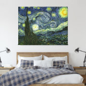 Vincent van Gogh's De Sterrennacht (1889) Canvas Afdruk (Insitu (Slaapkamer))