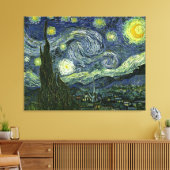 Vincent van Gogh's De Sterrennacht (1889) Canvas Afdruk (Insitu (Woonkamer))