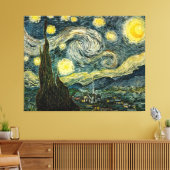 Vincent van Gogh's De Sterrennacht (1889) Canvas Afdruk (Insitu (Woonkamer))