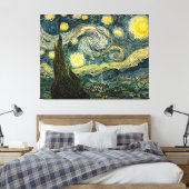 Vincent van Gogh's De Sterrennacht (1889) Canvas Afdruk (Insitu (Slaapkamer))