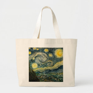 Vincent van Gogh's De Sterrennacht (1889) Grote Tote Bag