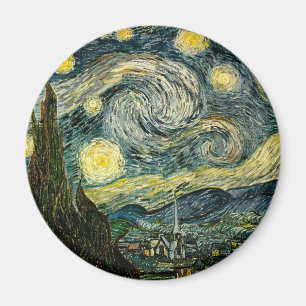 Vincent van Gogh's De Sterrennacht (1889) Magneet