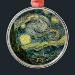 Vincent van Gogh's De Sterrennacht (1889) Metalen Ornament<br><div class="desc">Een klassiek kunstwerk dat in het openbare domein is overgegaan en prachtige giften en andere producten maakt. Van Gogh schreef ooit: "Het lijkt me vaak dat de nacht nog steeds rijker gekleurd is dan de dag; het hebben van tintelingen van de meest intense violetten, blauwe plekken en groenen. Als je...</div>