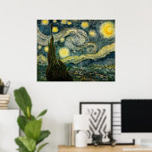 Vincent van Gogh's De Sterrennacht (1889) Poster (Thuiskantoor)