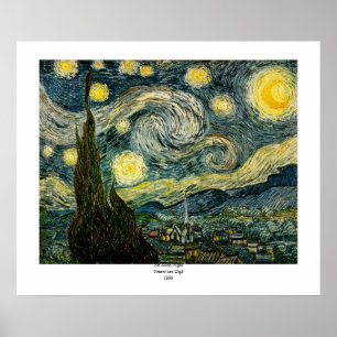 Vincent van Gogh's De Sterrennacht (1889) Poster
