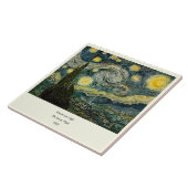 Vincent van Gogh's De Sterrennacht (1889) Tegeltje (Zijkant)