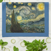 Vincent van Gogh's De Sterrennacht (1889) Theedoek (Gevouwen)