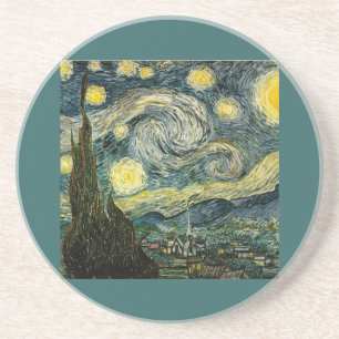 Vincent van Gogh's De Sterrennacht (1889) Zandsteen Onderzetter