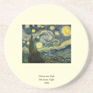 Vincent van Gogh's De Sterrennacht (1889) Zandsteen Onderzetter