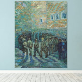 Vincent van Gogh's gevangenen oefenen uit Canvas Afdruk (Insitu (Houten vloer))