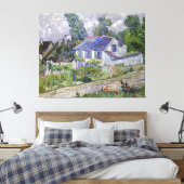 Vincent van Gogh's Houses in Auvers Canvas Afdruk (Insitu (Slaapkamer))