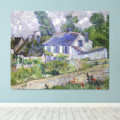 Vincent van Gogh's Houses in Auvers Canvas Afdruk (Insitu (Houten vloer))