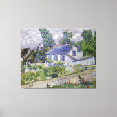 Vincent van Gogh's Houses in Auvers Canvas Afdruk (Voorkant)