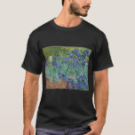 Vincent Van Gogh's Iopen. T-shirt<br><div class="desc">"Irises" is een van de schilderijen die Vincent Van Gogh heeft gemaakt,  terwijl hij in het asiel van Saint Paul-de-Mausole asiel in Saint-Rémy-de-Provence,  Frankrijk,  de laatste voor zijn dood in 1890.
 Het is nu gehuisvest in de J. Paul Getty Musuem,  Los Angeles,  Verenigde Staten.</div>