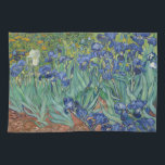 Vincent Van Gogh's Iopen. Theedoek<br><div class="desc">"Irises" is een van de schilderijen die Vincent Van Gogh heeft gemaakt,  terwijl hij in het asiel van Saint Paul-de-Mausole asiel in Saint-Rémy-de-Provence,  Frankrijk,  de laatste voor zijn dood in 1890.
Het is nu gehuisvest in de J. Paul Getty Musuem,  Los Angeles,  Verenigde Staten.</div>