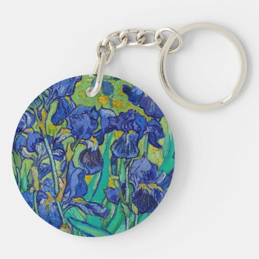Vincent Van Gogh's Irises Sleutelhanger (Achterkant)