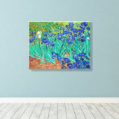 Vincent Van Gogh's Irissen (1889). Canvas Afdruk (Insitu (Houten vloer))
