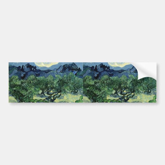 Vincent van Gogh's Olijfbomen (1889) Bumpersticker (Voorkant)