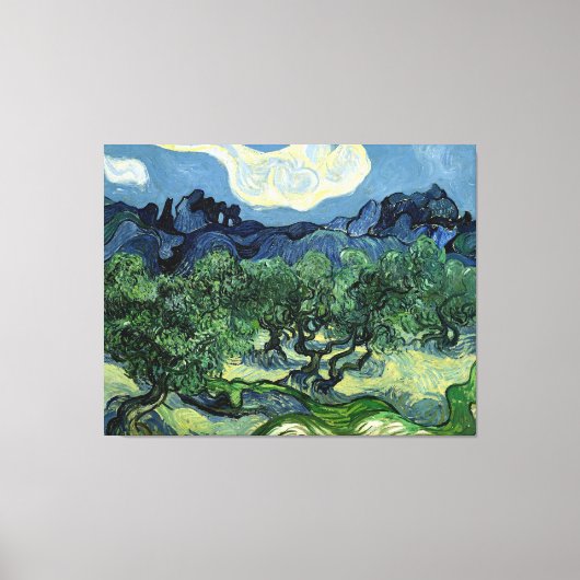 Vincent van Gogh's Olijfbomen (1889) Canvas Afdruk (Voorkant)
