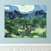 Vincent van Gogh's Olijfbomen (1889) Canvas Afdruk (Insitu (Houten vloer))