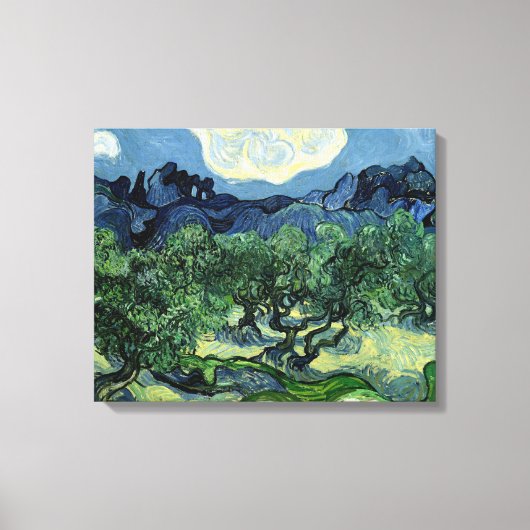 Vincent van Gogh's Olijfbomen (1889) Canvas Afdruk (Voorkant)