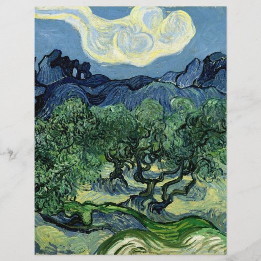 Vincent van Gogh's Olijfbomen (1889) Flyer (Voorkant)