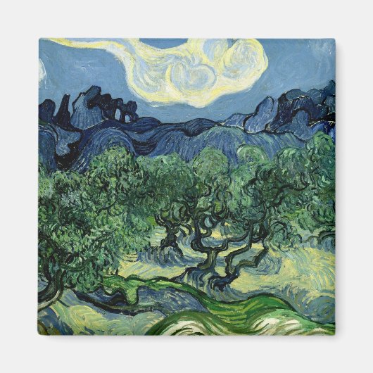 Vincent van Gogh's Olijfbomen (1889) Magneet (Voorkant)