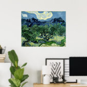 Vincent van Gogh's Olijfbomen (1889) Poster (Thuiskantoor)
