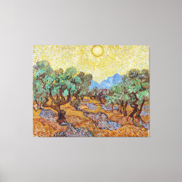 Vincent van Gogh's Olijfbomen Canvas Afdruk