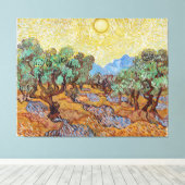 Vincent van Gogh's Olijfbomen Canvas Afdruk (Insitu (Houten vloer))