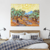 Vincent van Gogh's Olijfbomen Canvas Afdruk (Insitu (Slaapkamer))