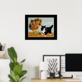 Vincent Van Gogh's ondeugende kat Poster (Thuiskantoor)