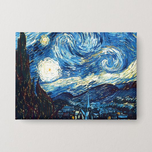 Vincent van Gogh's painting, Starry Night, Button (Voorkant)