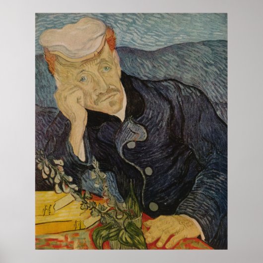 Vincent van Gogh's portret van Dr. Gachet (1890) Poster (Voorkant)