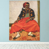 Vincent van Gogh's schilderij "The Zouave" (1888) Canvas Afdruk (Insitu (Houten vloer))